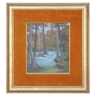 Impressionist River Landscape Painting, 1967