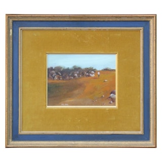 Impressionist Coastal Fisherman Landscape, 1970s