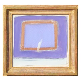 Geometric Purple and Brown Abstract Painting, 1978