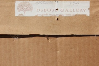 Geometric Purple and Brown Abstract Painting, 1978