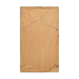 Japanese Geisha or Miko in Kimono with Fan Painting on Silk