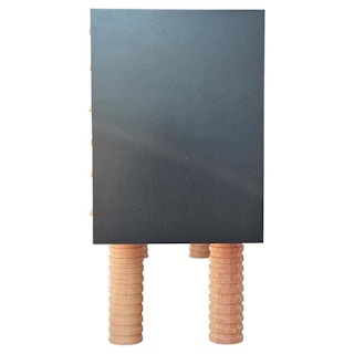 Stunning Custom Brutalist Postmodern Peg Sideboard or Cabinet