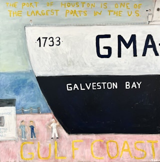 "Gulf Coast" Contemporary Abstract Pop Art Nautical Painting of Galveston Bay 2023