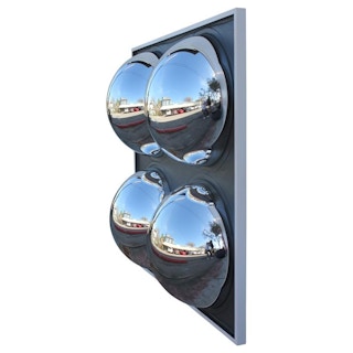 Matthew Reeves- Large Modern Abstract Op Art Mixed Media Grey / White Assemblage Painting 2018