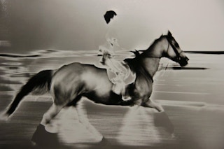 "Manor Horse" Black and White Figurative Photograph, 1960's