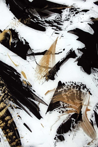 "Flow II" Contemporary Abstract Expressionist Mixed Media Painting 2020