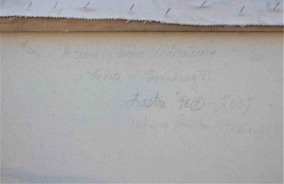 “Sounding VI - The Path” Blue, Red, and Yellow Toned Modern Abstract Painting 2007