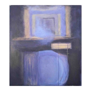 "Venetian Series-Portal 2-Phase 1" Purple Modern Abstract Expressionist Painting 2000s