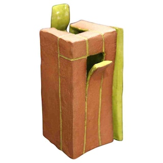 Minimalist Contemporary Distressed Ceramic Box, 21st Century