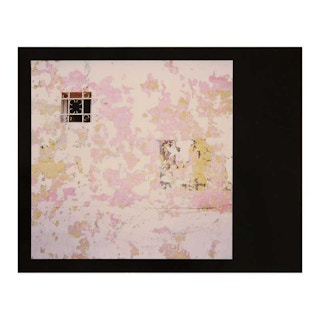 Modern Abstract Photograph of a Pink and Gold Building with Window Late 20th Century