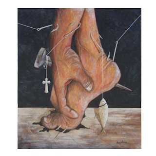 "De Manos y Pies" Realistic Surrealist Painting, 2016