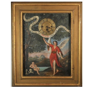 Vanitas Themed Painting with a Clock, 1918