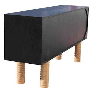 Stunning Custom Brutalist Post Modern Sideboard / Cabinet