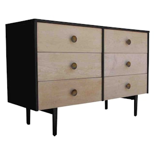 Modern Two Toned Paul McCobb Six Drawer Chest or Dresser
