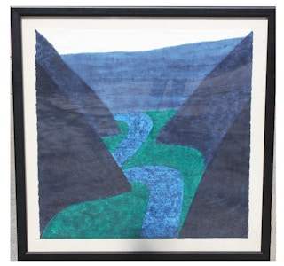 Carol Summers- "Kali Gandaki"- Blue Toned Canyon Landscape Edition 38/100 1983