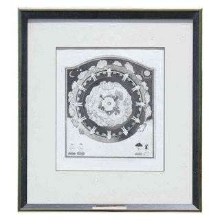 "Condition" Seasons Wheel Lithograph 20th Century