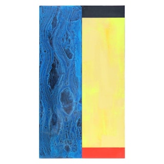 Contemporary Minimal Blue and Yellow Abstract Painting, 2007