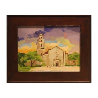 "St. Anne's Westheimer" Impressionist Landscape Painting Signed Dana 21st Century