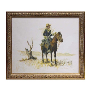 Naturalistic Union Soldier on Horseback