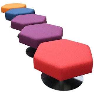 Modern Interconnecting Hexagon Modular Stool Ottoman Nienkamper Five Available