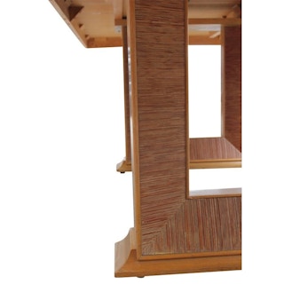 Expandable Dining Table with Ribbed Detail by Paul Frankl for Brown & Saltman