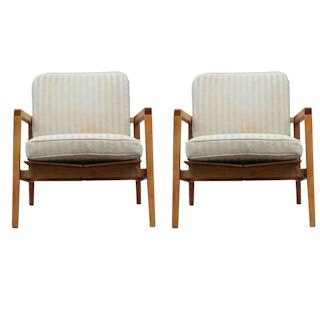 Pair of Modern Lewis Butler for Knoll Lounge Chairs Model No. 655