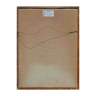 Impressionist Sunflower Floral Still Life Pencil Signed Print 1974