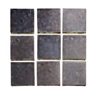 "Sphere Series" Minimal Deep Tonal Contemporary Set of 9 Gallery Hung Paintings 1990