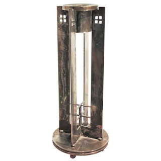 Swid Powell Silver Plated Candle Stick Designed by Richard Meier, 1980's