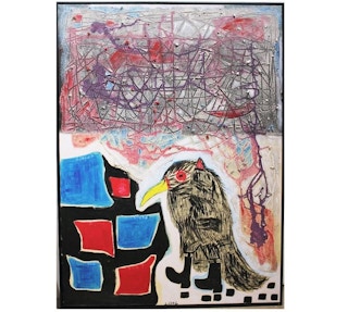 Paul Reeves- "The Thief" Abstract Mixed Media Painting 2016