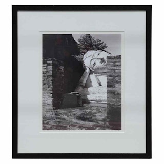 Tony Argento "Reclining Buddha" Ayutthaya, Thailand Black and White Photograph. 2000