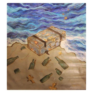 "The Chest" Large Contemporary Surrealist Painting, 2016