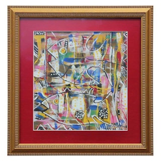 Untitled Colorful Contemporary Expressionist Style Fish Painting, 2002