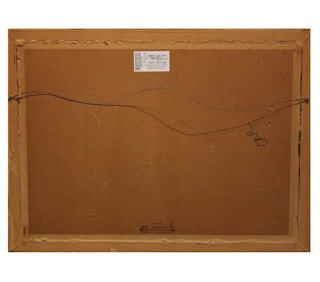 Rustic Toned Surrealist Abstract with Tribal like Figures 20th Century