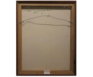 "Take the Fork in the Road" Burnt Orange Tonal Abstract 2000