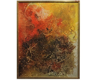 Modern Textured Yellow with Orange Abstract Expressionist 20th Century