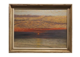 C. H. Leemans- Naturalistic Setting Sun Seascape Early 20th Century