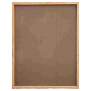 Untitled Large Purple and Red Mixed Media Abstract Painting Signed Holzer 1988