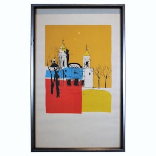 Herbert Mears- "Cathedral" Warm Tonal Architectural Landscape Edition 5 of 29 1970's