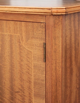 Modern Elegant Banded Mahogany Klismos Wood Buffet or Sideboard