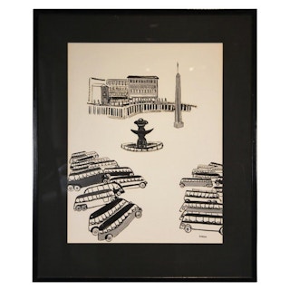 Untitled (Gouache Painting of a City)