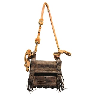 Vinage Colorful Moroccan Leather Saddle Bag