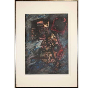 Abstract Cubist Style Deep Tonal Painting Edition 1 of 4, 1986