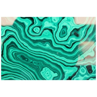 Faux Malachite Modern Brutalist Sideboard or Cabinet