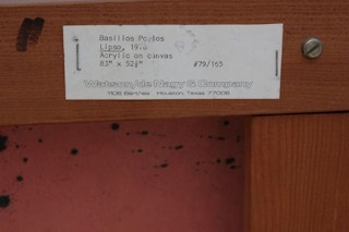 Basilios Poulos - "Lipso" Abstract Color Field Painting, 1978