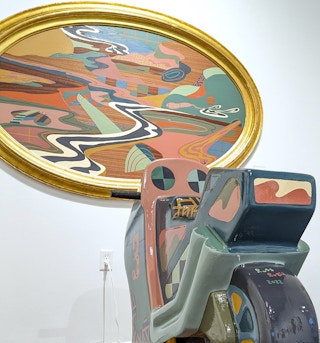 "Look Mommy" Contemporary Pastel Abstract Functional Motorcycle Sculpture 2022