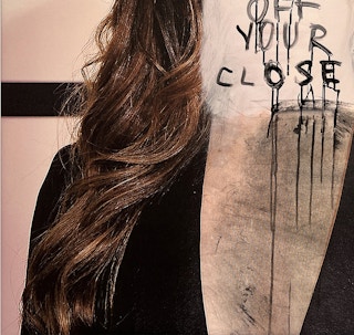 "Take Off Your Close" Neutral Toned Abstract Contemporary Mixed Media Painting 2017