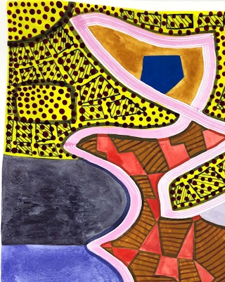 “Untitled (PPR 362)” Contemporary Abstract Colorful Geometric Patterned Painting 2021