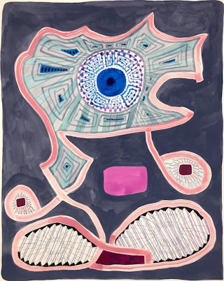 “Untitled (PPR 363)” Contemporary Abstract Colorful Geometric Patterned Painting 2021