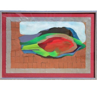 Untitled Metallic Abstract Landscape Painting, 1982